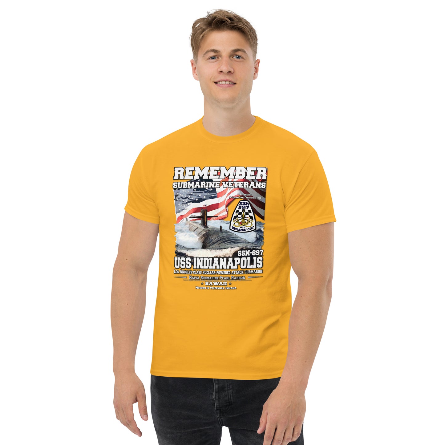 USS INDIANAPOLIS SSN-697 Submarine t-shirt