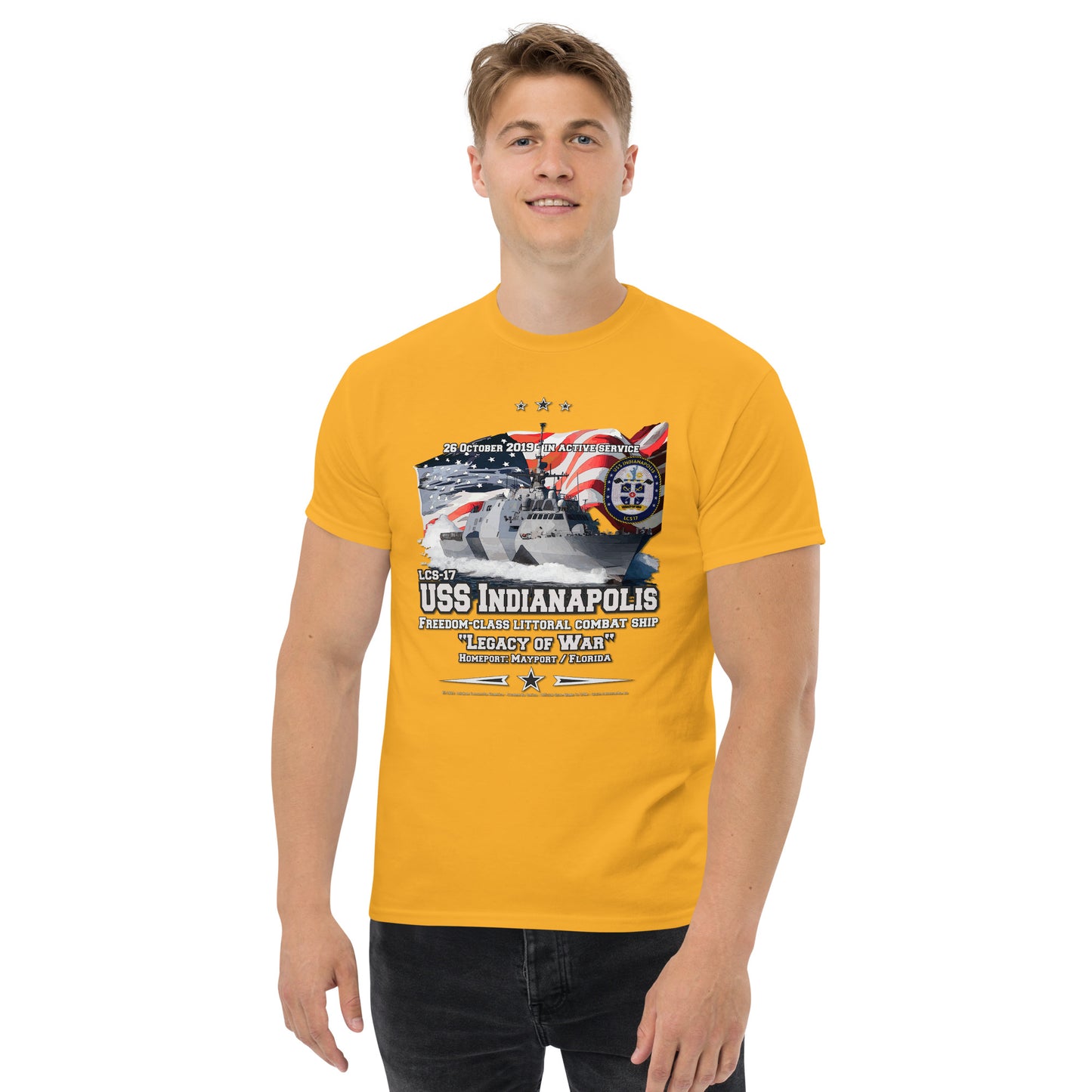 USS INDIANAPOLIS LCS-17 Littoral Combat Ship t-shirt