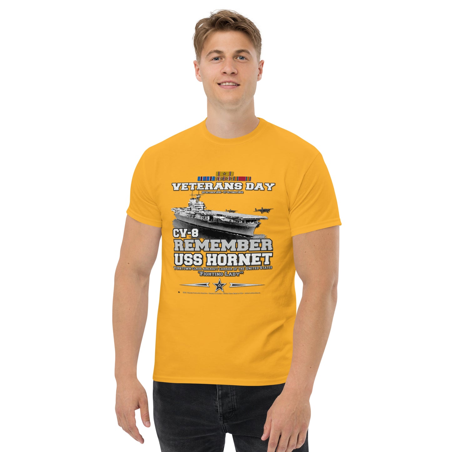 USS HORNET CV-8 t-shirt