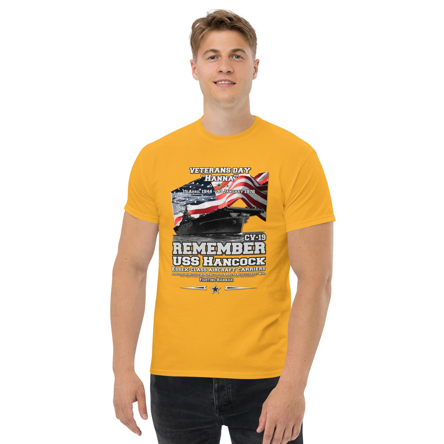 USS HANCOCK CVN-19 Aircraft Carrier T-shirt