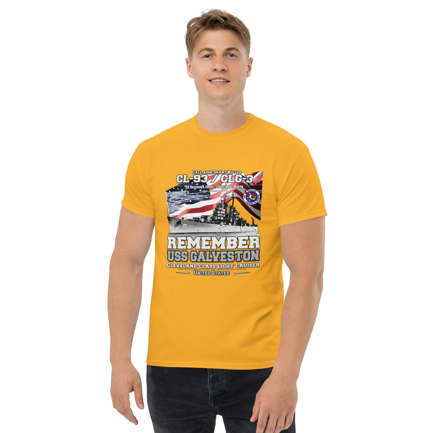 USS GALVESTON CL-93 Cruiser t-shirt