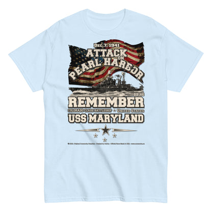 USS MARYLAND BB-46 Battleship t-shirt