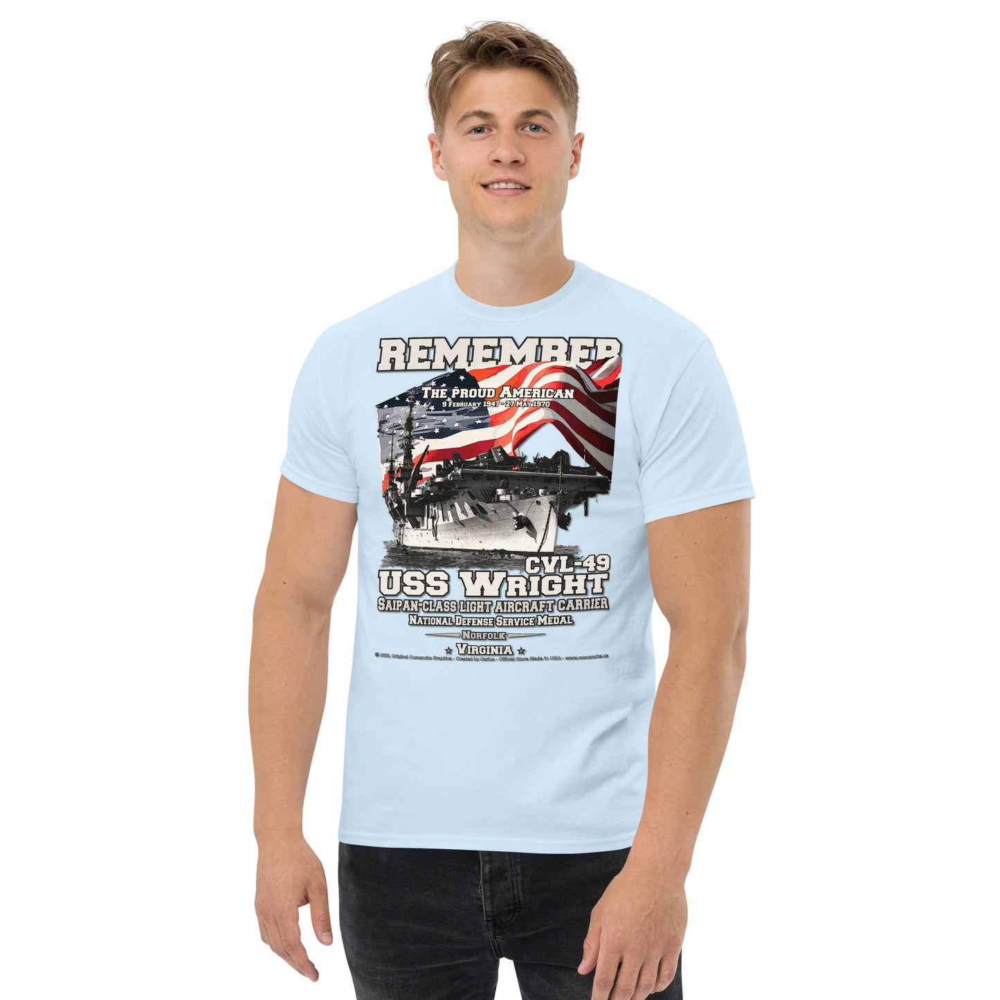 USS Wright CVL-49 Aircraft carrier T-shirt