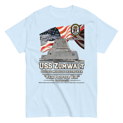 USS ZUMWALT DDG-1000 Missile Destroyer T-shirt, Comancha T-shirt,