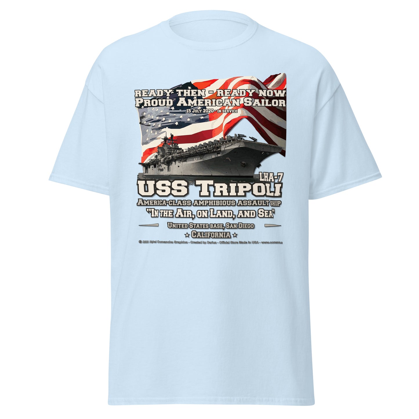 USS TRIPOLI LHA-7 Amphibious Assault Ship Veterans, Comancha T-shirts,