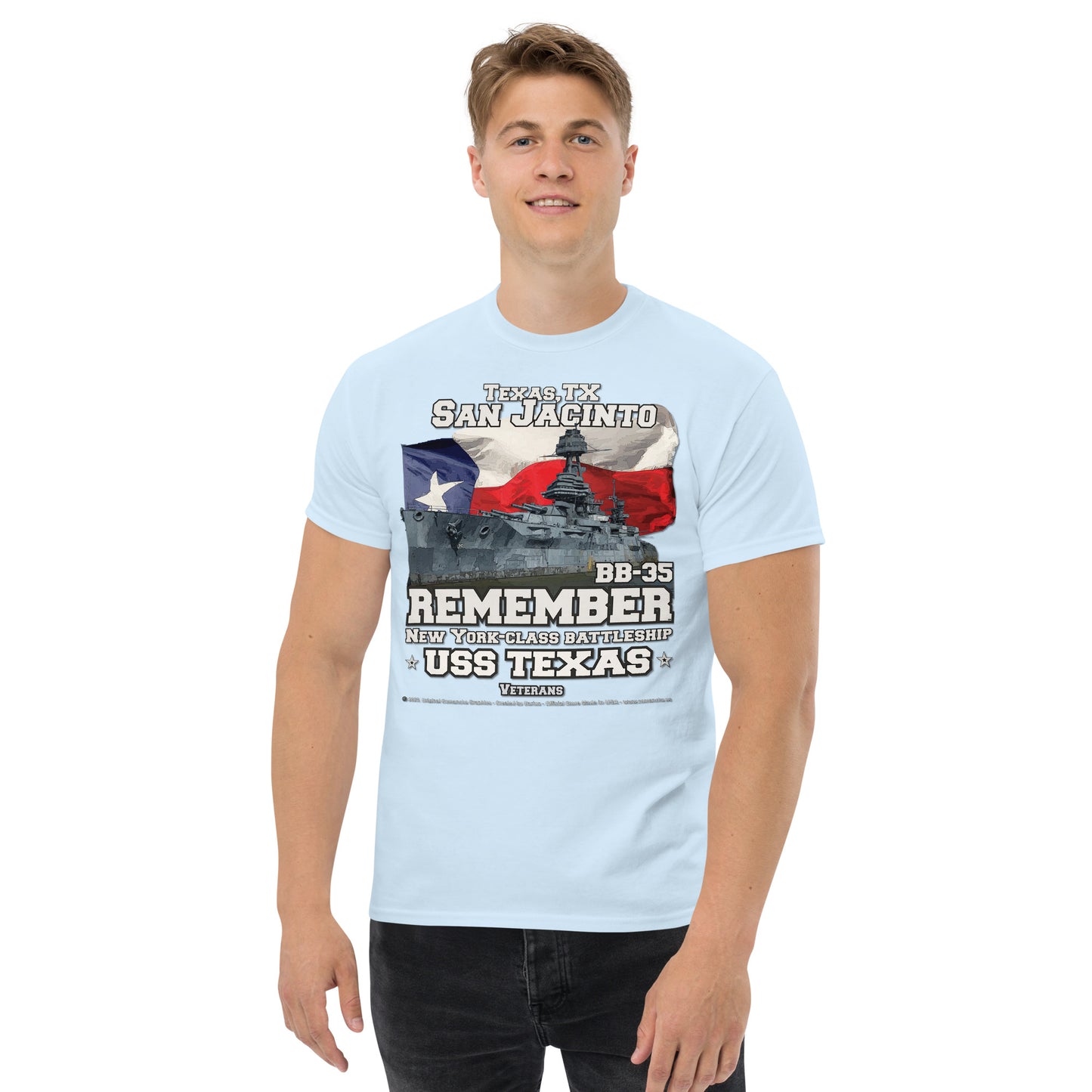 USS TEXAS BB-35 Battleship Veterans t-shirt