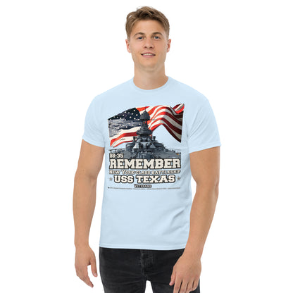 Remember USS TEXAS BB-35 Battleship t-shirt