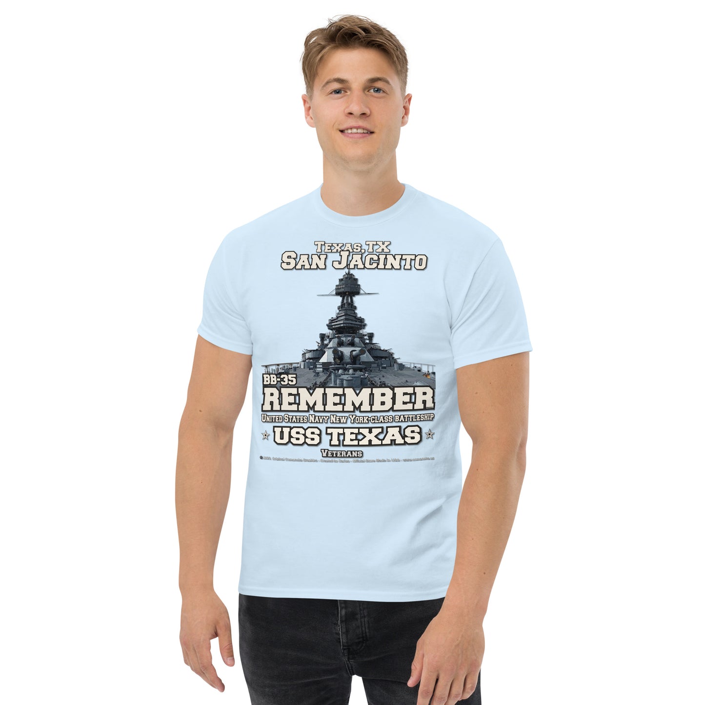 Remember USS TEXAS BB-35 Battleship Veterans t-shirt