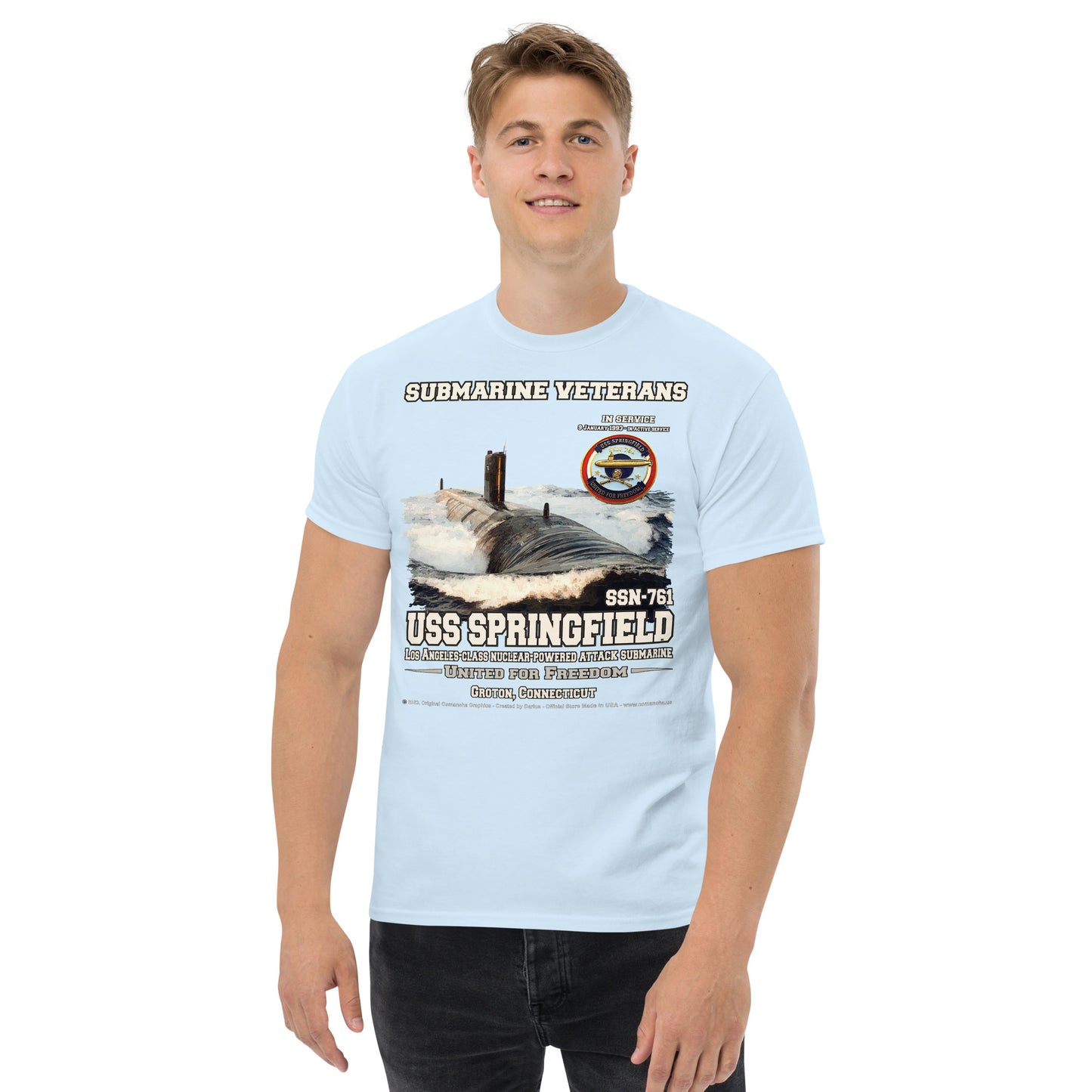 USS SPRINGFIELD SSN-761 Submarine t-shirt