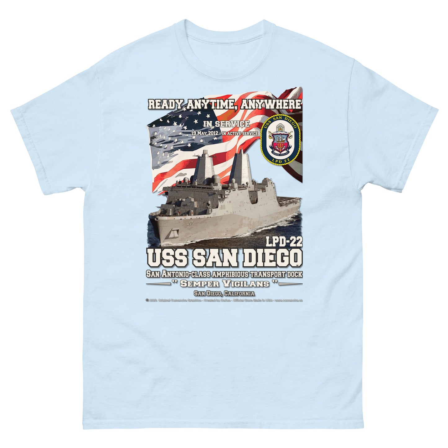 USS SAN DIEGO LPD-22 Amphibious Transport dock t-shirt