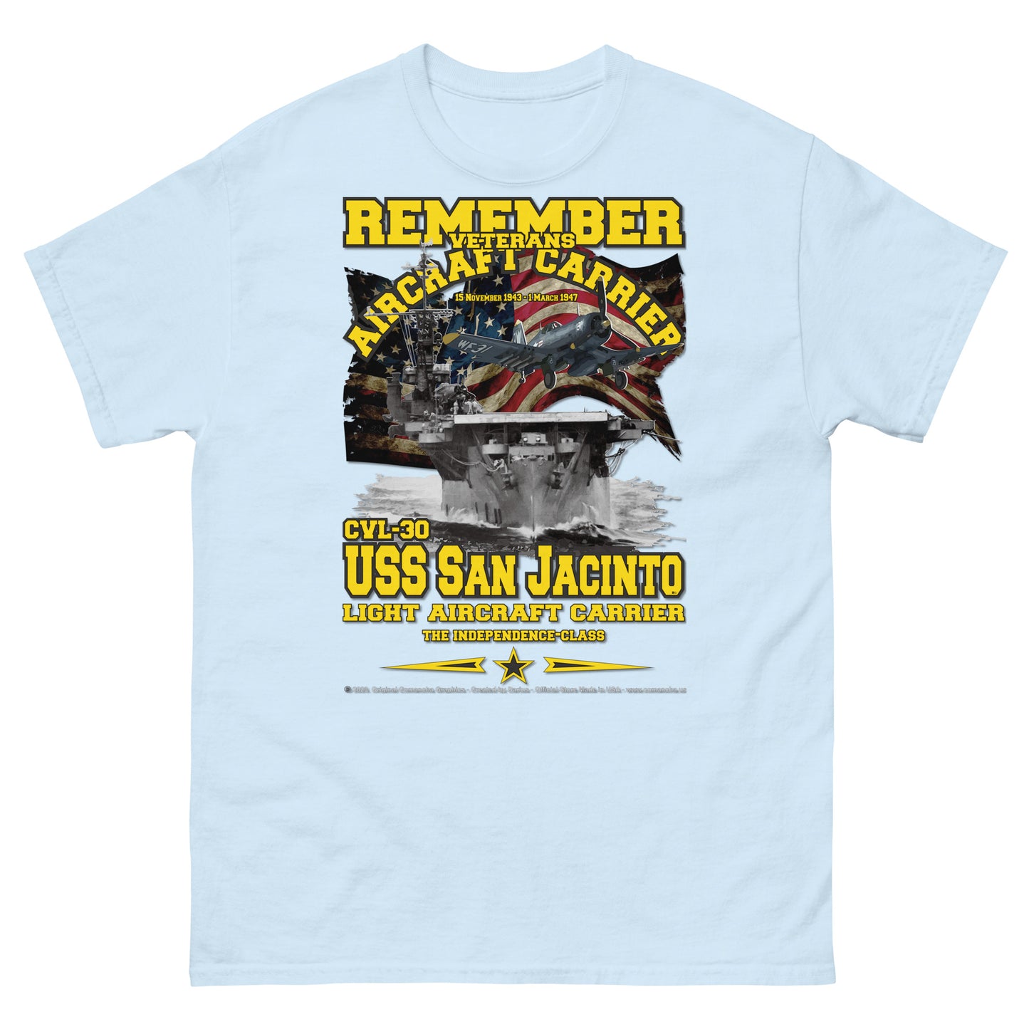 USS SAN JACINTO CVL-30 Aircraft Carrier t-shirt