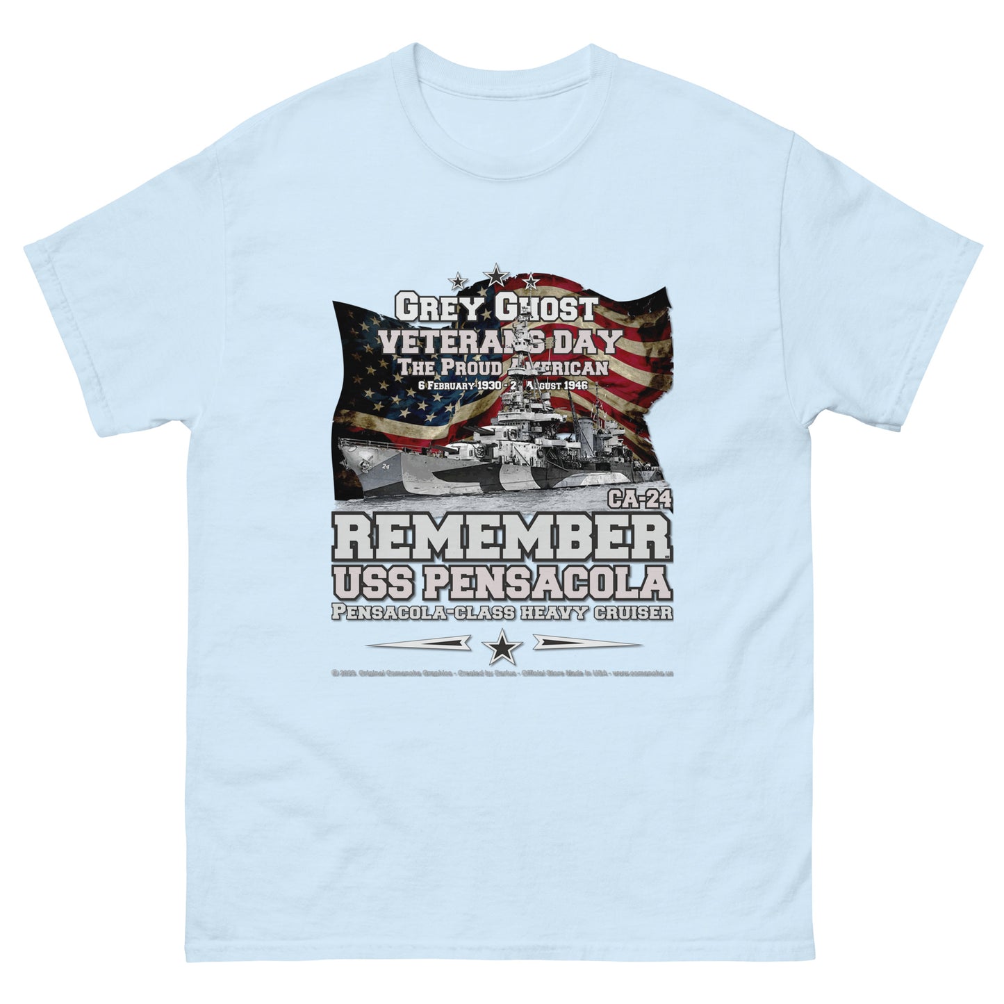 USS PENSACOLA CA-24 Destroyer T-Shirt