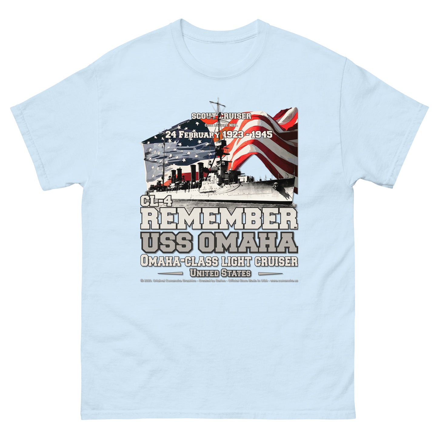 USS OMAHA CL-4 Cruiser T-Shirt