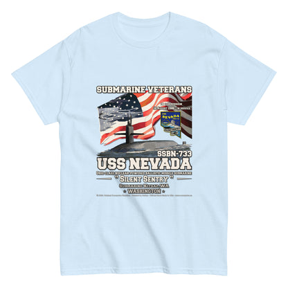 USS NEVADA SSN-733 Submarine Veterans t-shirt