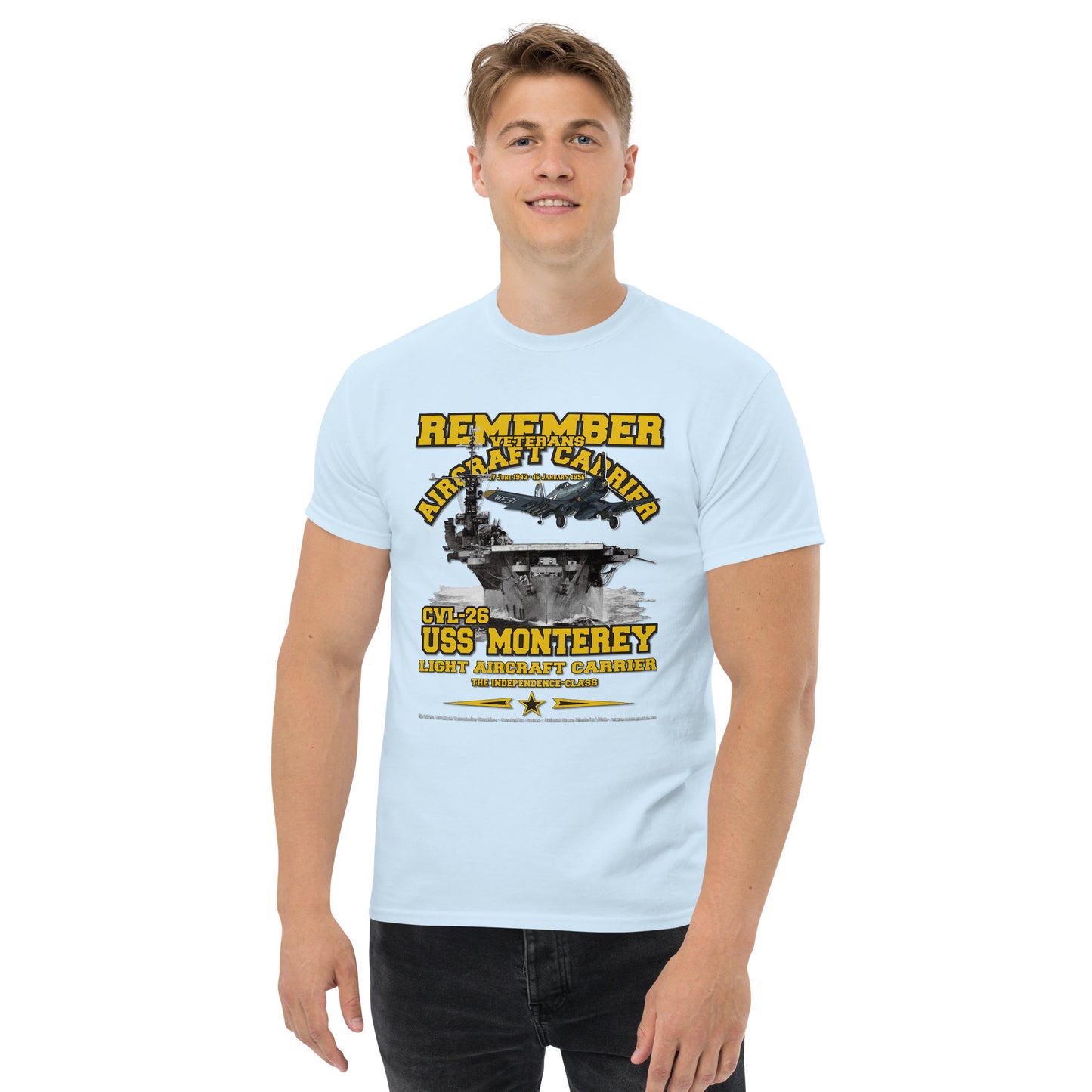 USS MONTEREY CVL-26 Aircraft Carrier Veterans T-Shirt, Comancha Veterans T-shirt,