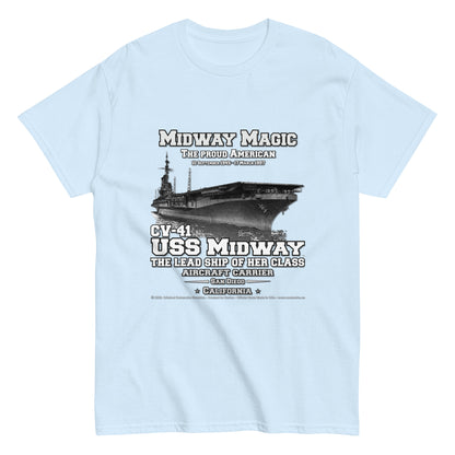 USS MIDWAY CV-41 Aircraft Carrier Veterans Classic T-shirt, Navy T-shirts Comancha,