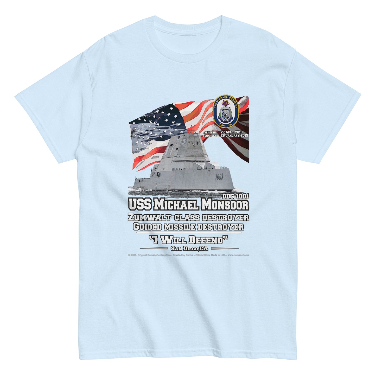 USS MICHAEL MONSOOR DDG-1001 Destroyer Sailors Classic T-Shirt,