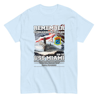 USS MIAMI SSN-755 Submarine Sailors Classic T-Shirt, Comancha Navy T-shirts,