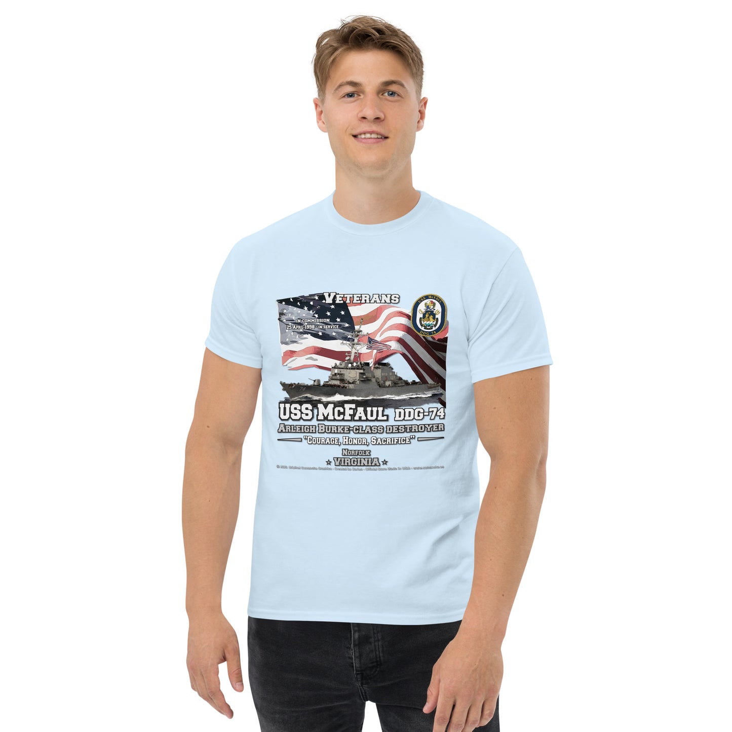 USS McFAUL DDG-74 Destroyer T-Shirt