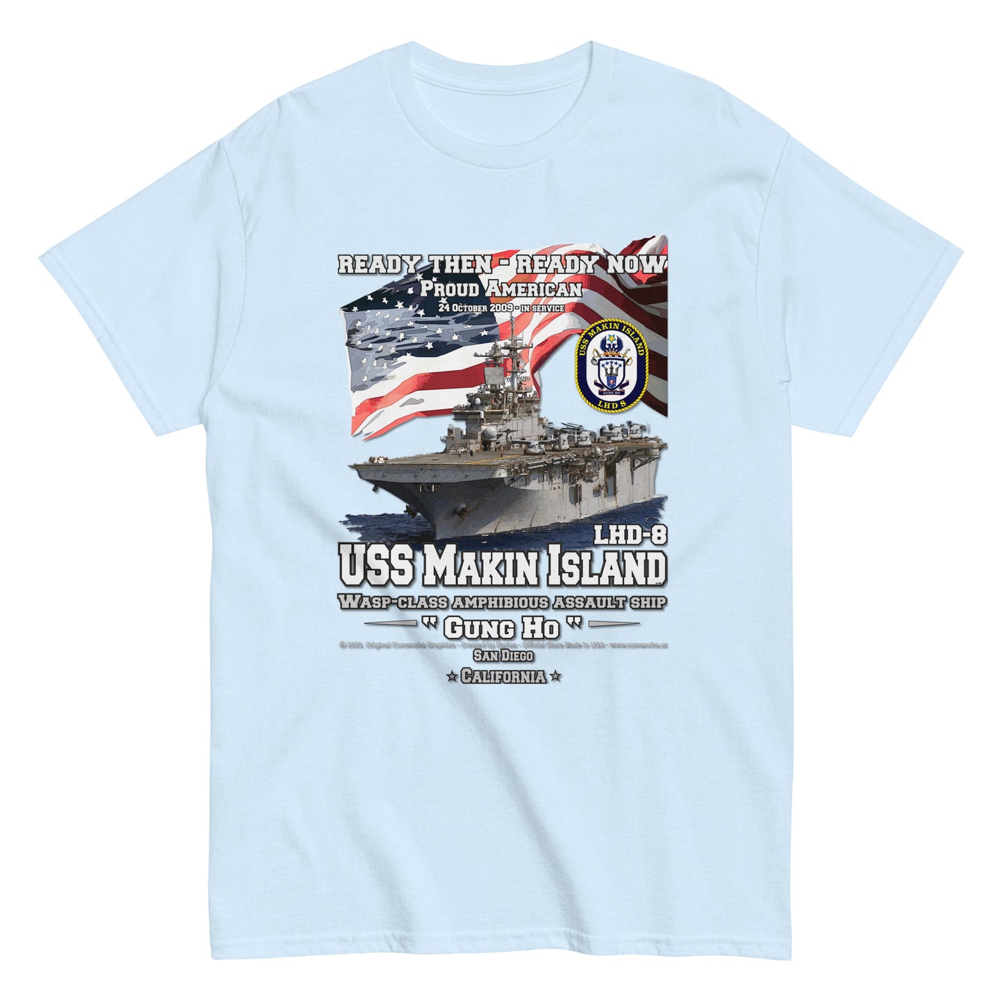 USS MAKIN ISLAND LHD-8 T-Shirts