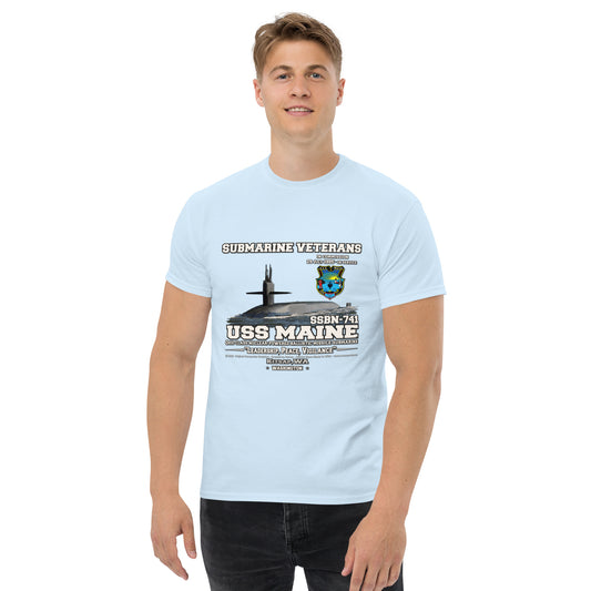 USS MAINE SSBN-741 Submarine Veterans Classic T-Shirts, The Best American Navy T-shirts,