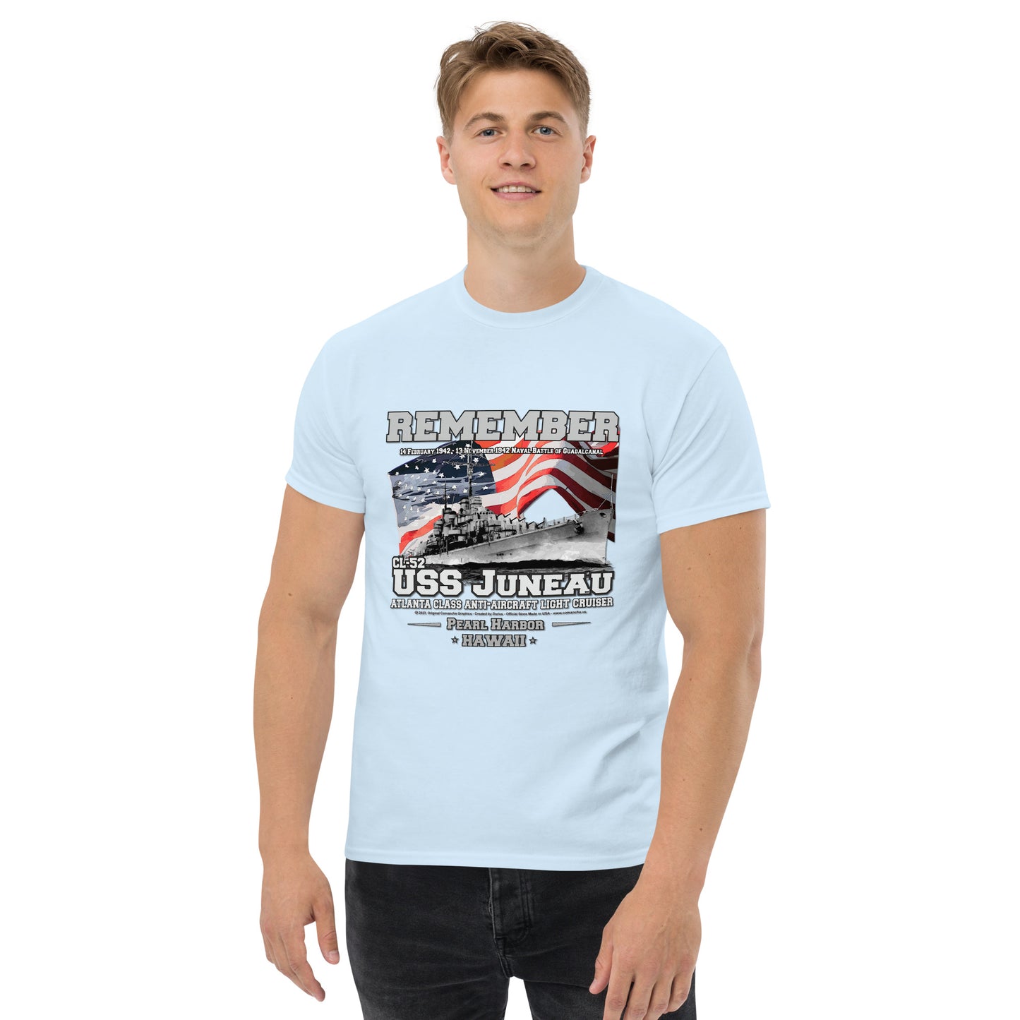 USS JUNEAU CL-52 Cruiser Veterans T-Shirt,