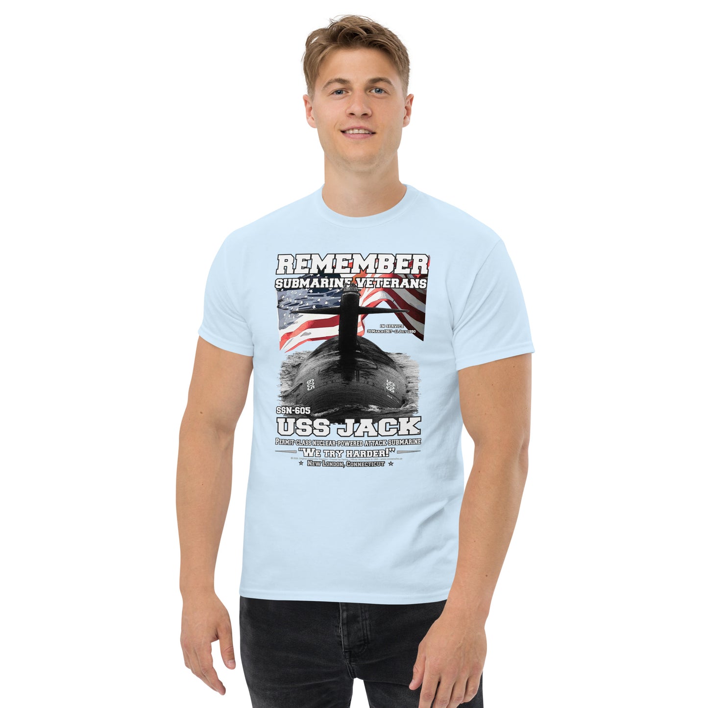 USS JACK SSN-605 Submarine T-Shirt