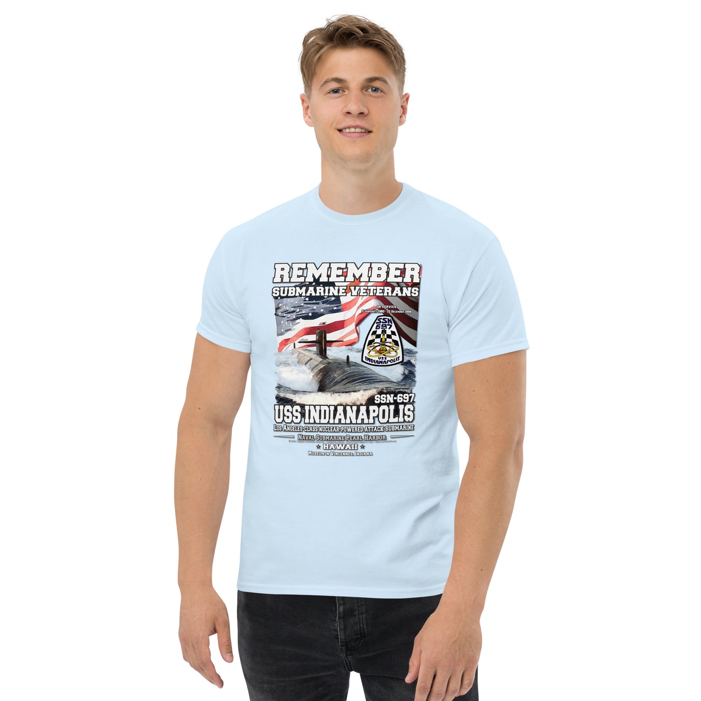 USS INDIANAPOLIS SSN-697 Submarine t-shirt