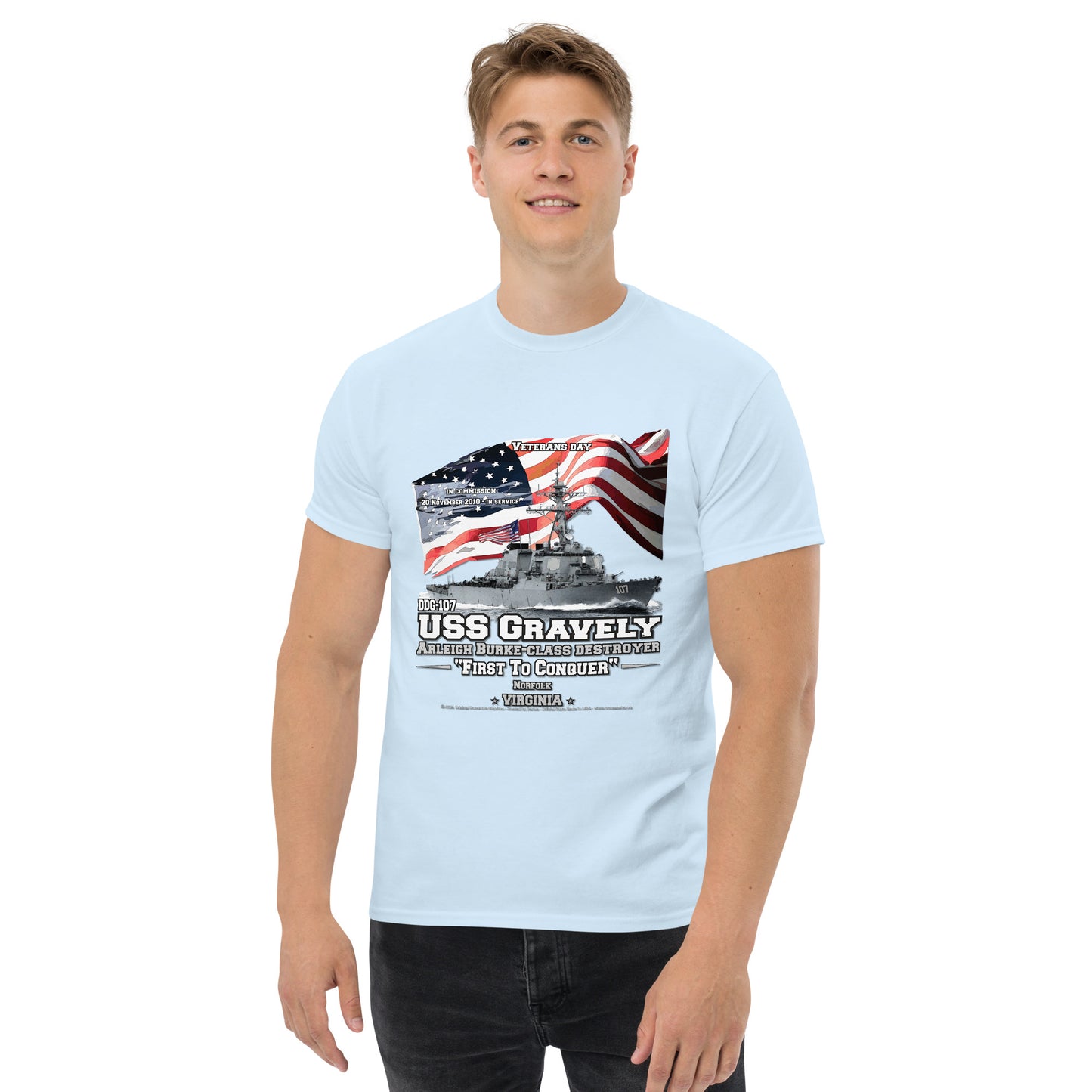 USS GRAVELY DDG-107 Destroyer t-shirt