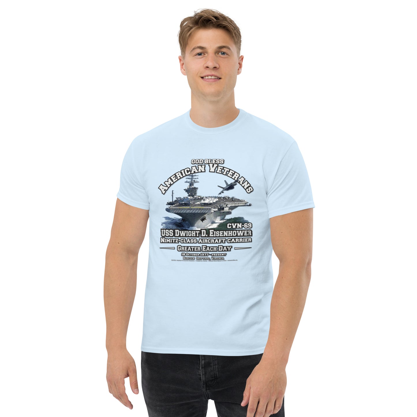 USS DWIGHT EISENHOWER CVN-69 Aircraft Carrier T-shirt