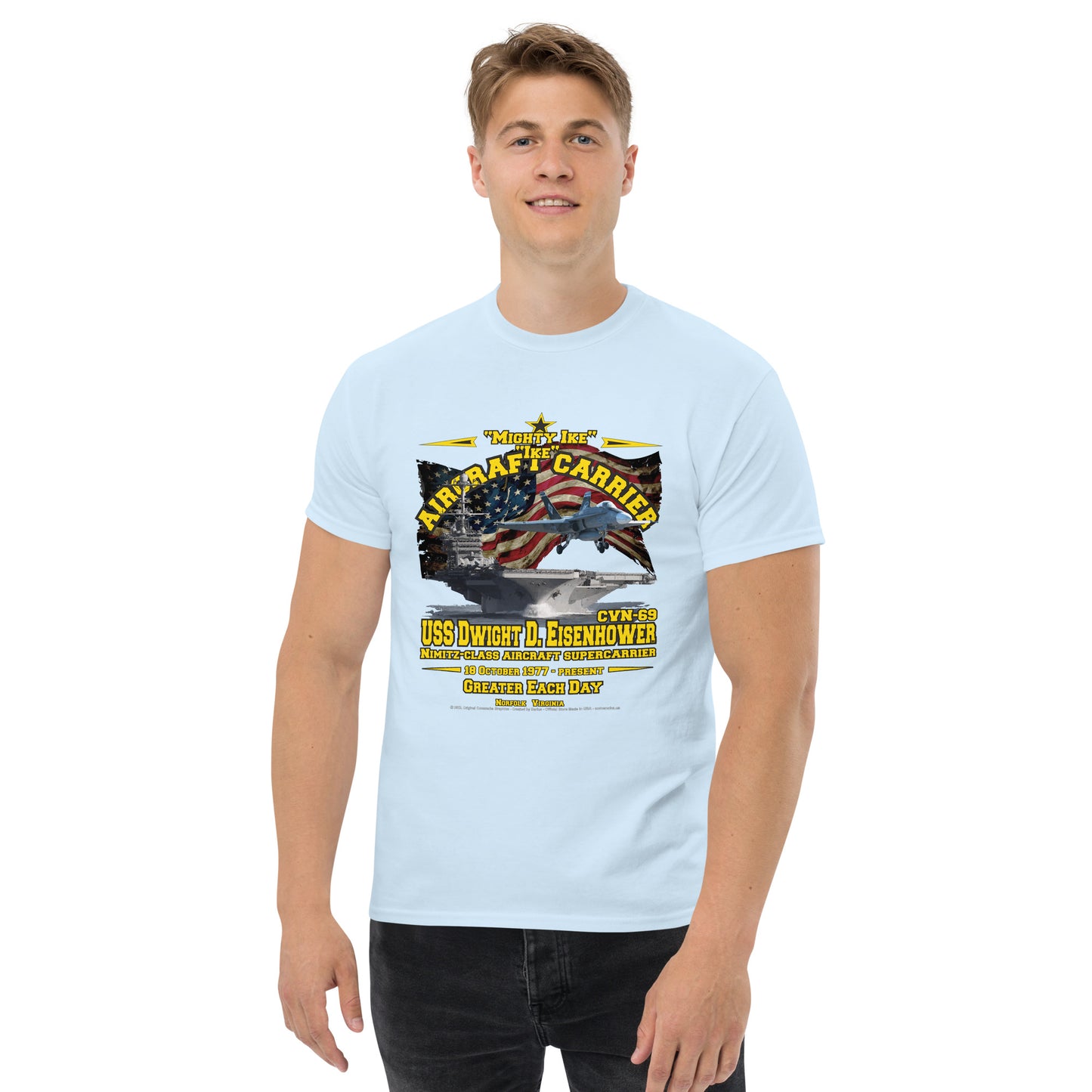 USS DWIGHT EISENHOWER CVN-69 Aircraft Carrier Veterans Classic Tee