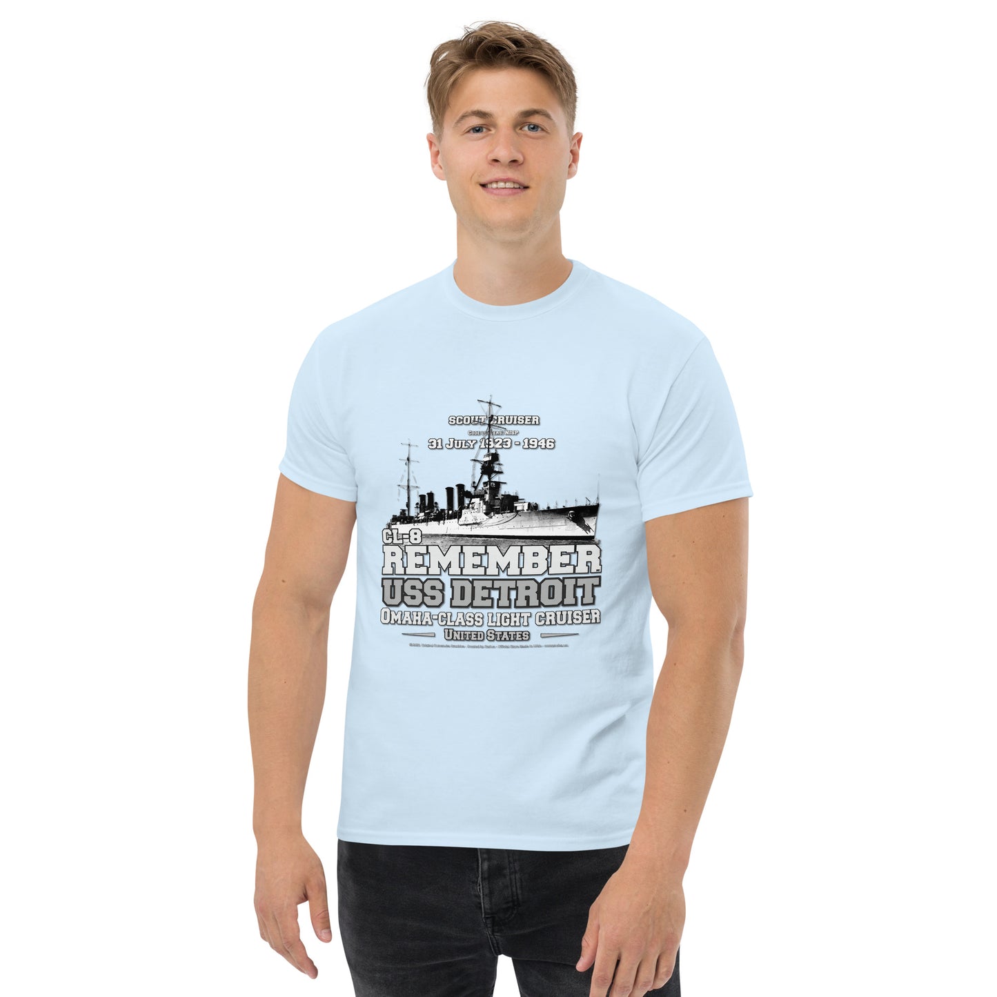 USS DETROIT CL-8 Light Cruiser t-shirt