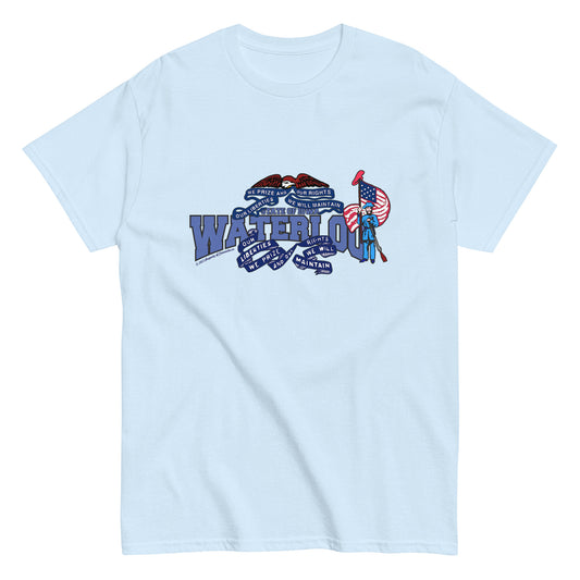 Waterloo t-shirt,waterloo usa t-shirt,Iowa T-shirt, Comancha Graphics,