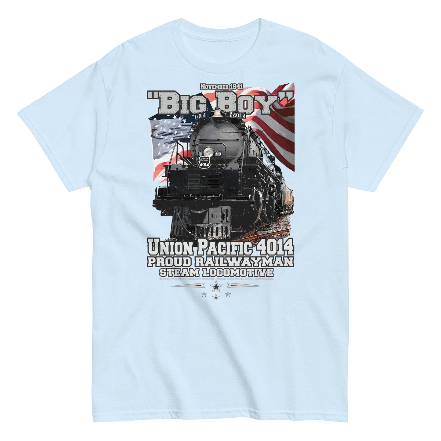 Big Boy 4014 Steam locomotive tee, Comancha Graphics,