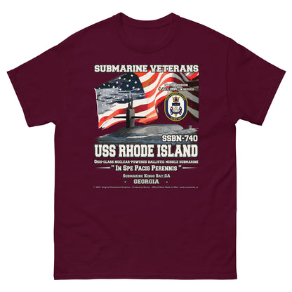 USS RHODE ISLAND SSBN-740 Submarine T-shirt