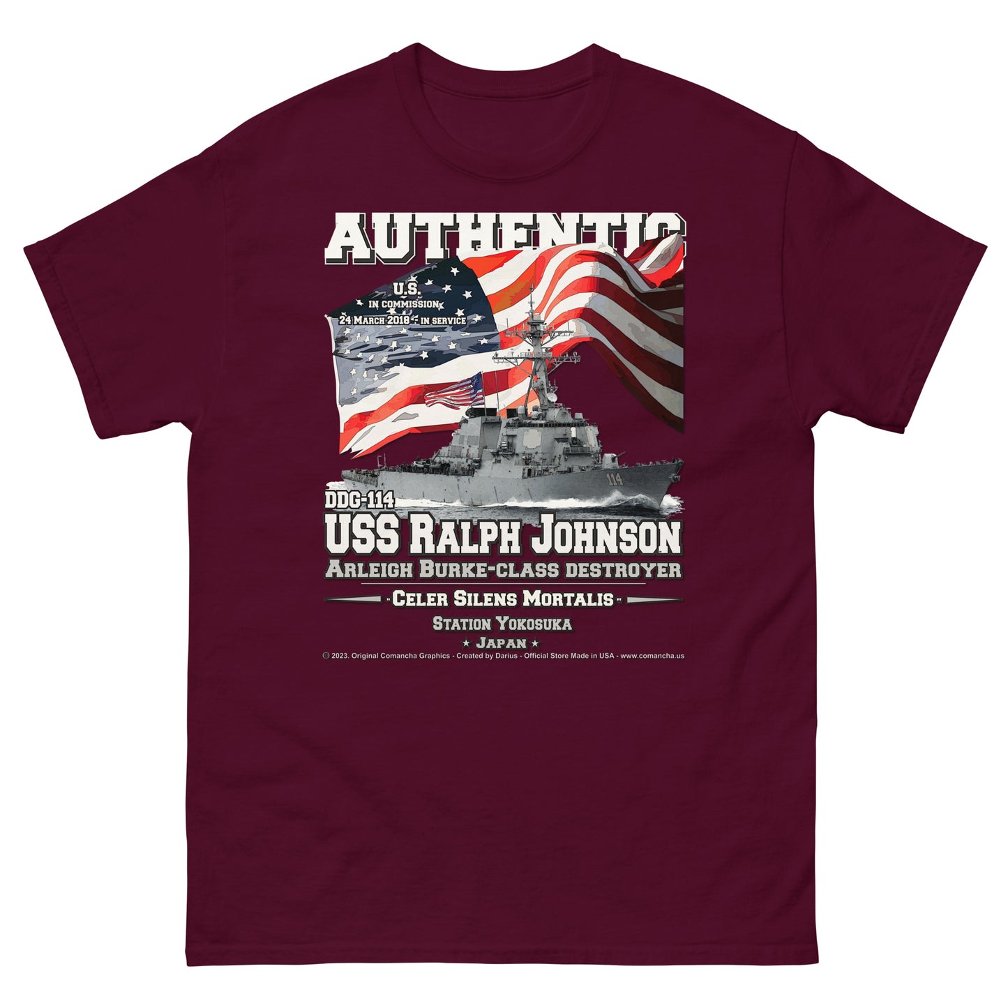 USS RALPH JOHNSON DDG-114 Destroyer T-Shirt