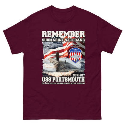 USS PORTSMOUTH SSN-707 Submarine T-Shirt