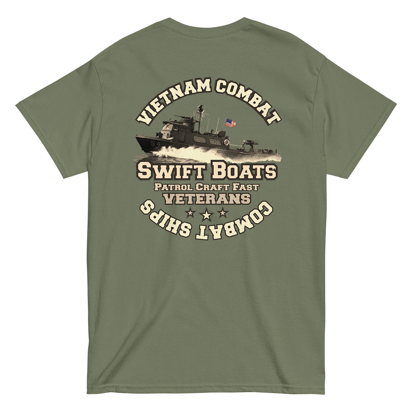 Swift Boats t-shirt, Vietnam combat t-shirt, PCF tee,Swift Boats Vietnam Veterans T-shirt, Comancha Graphics,