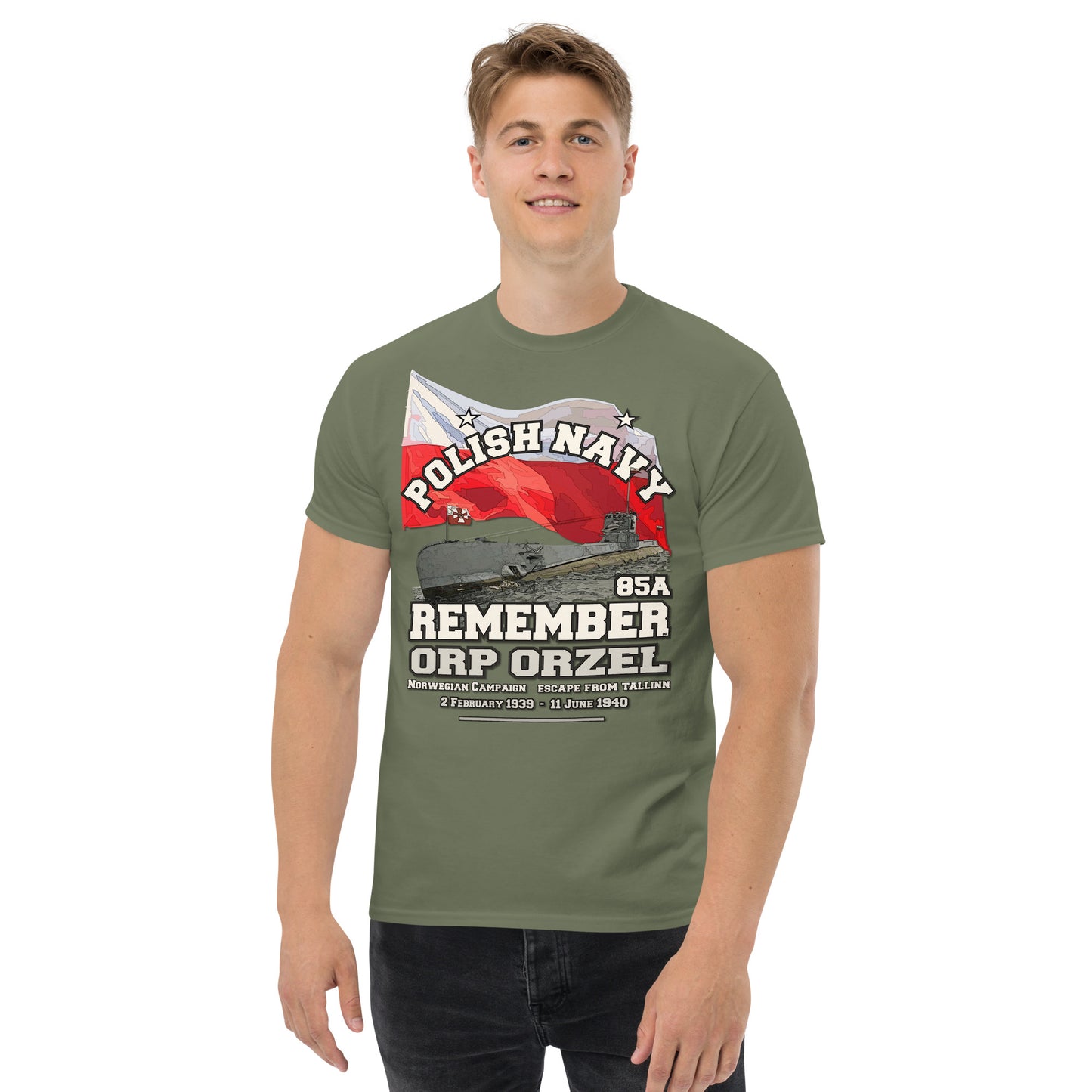 ORP ORZEL 85A t-shirt,ORP ORZEL tee, Polish Navy t-shirt, T-Shirt Comancha.us, Comancha Design,