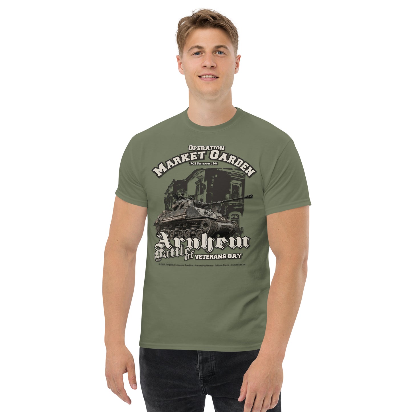 Battle of Arnhem t-shirt, 1944, Operation Market Garden,Comancha T-Shirt,