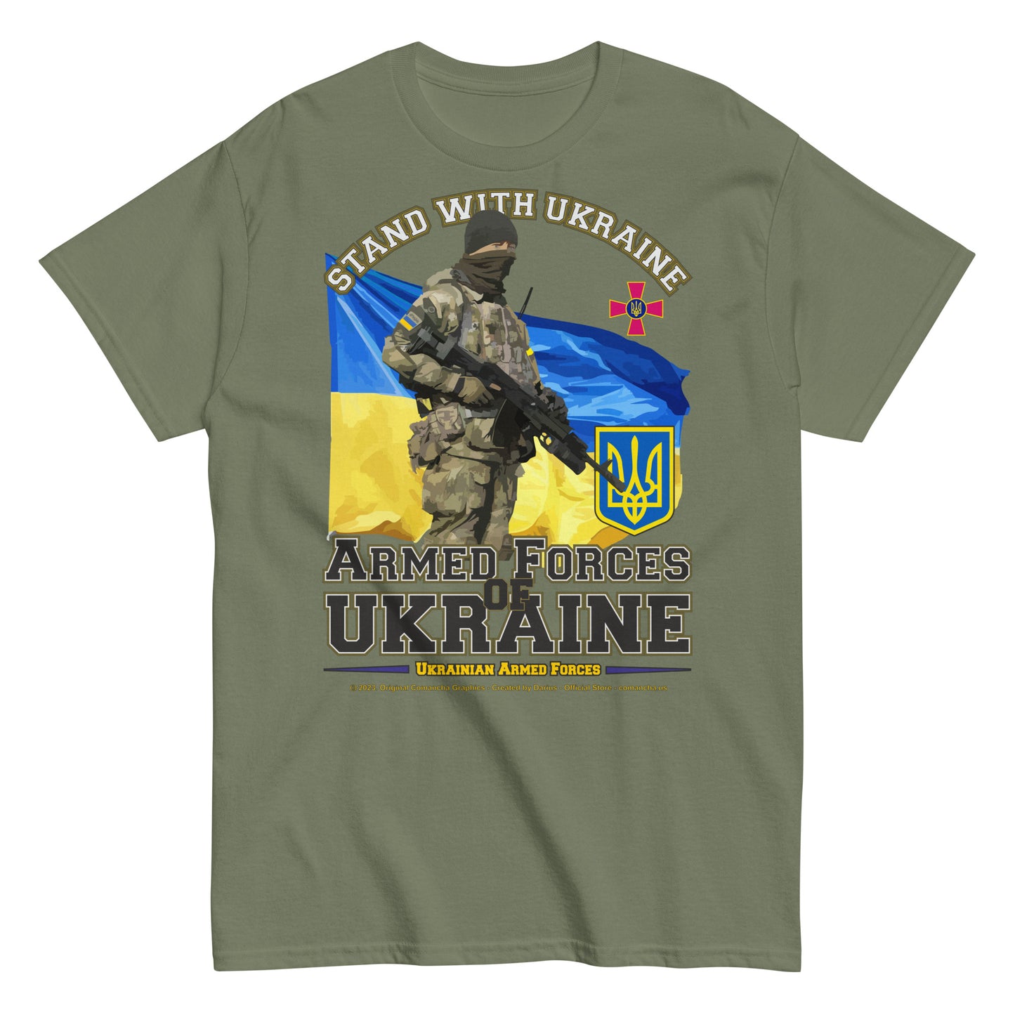 Stand with Ukraine t-shirt, Comancha t-shirts store,