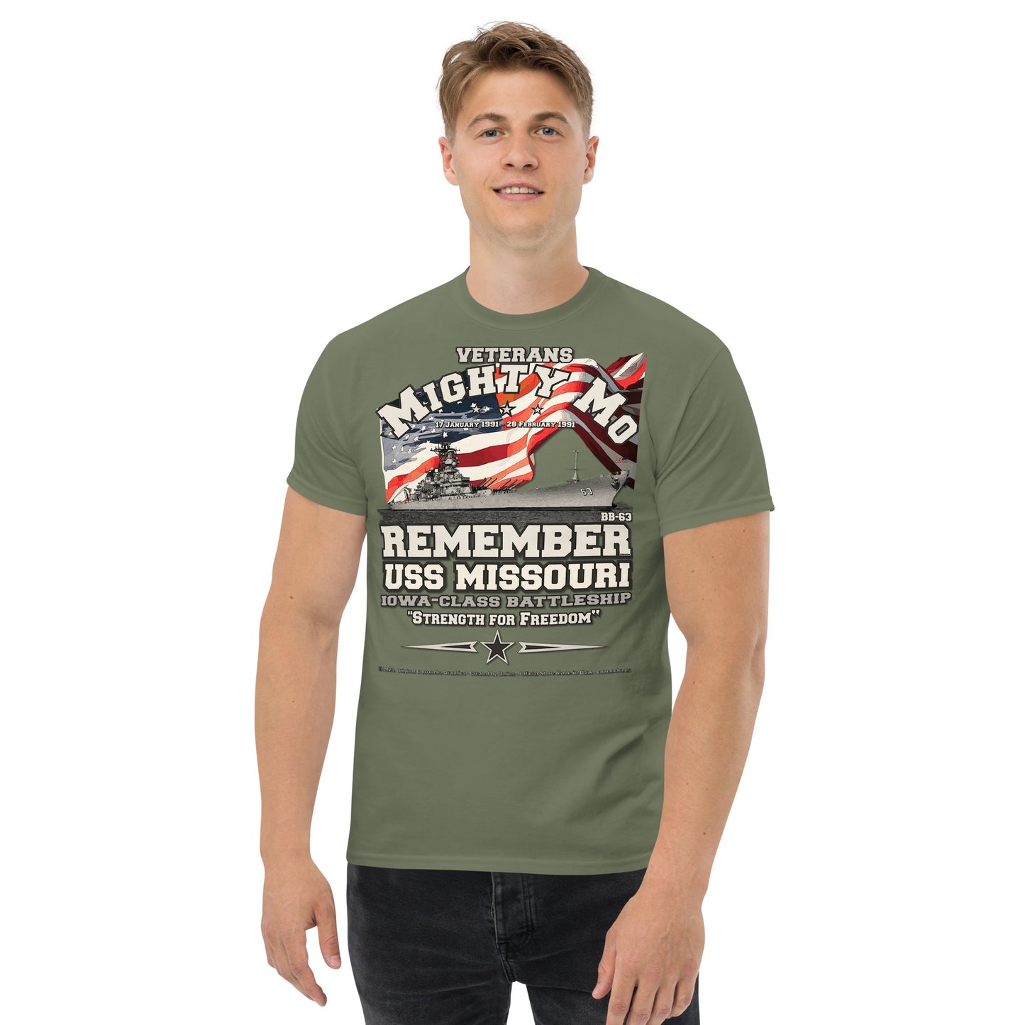 USS Missouri BB-63 Battleship t-shirt