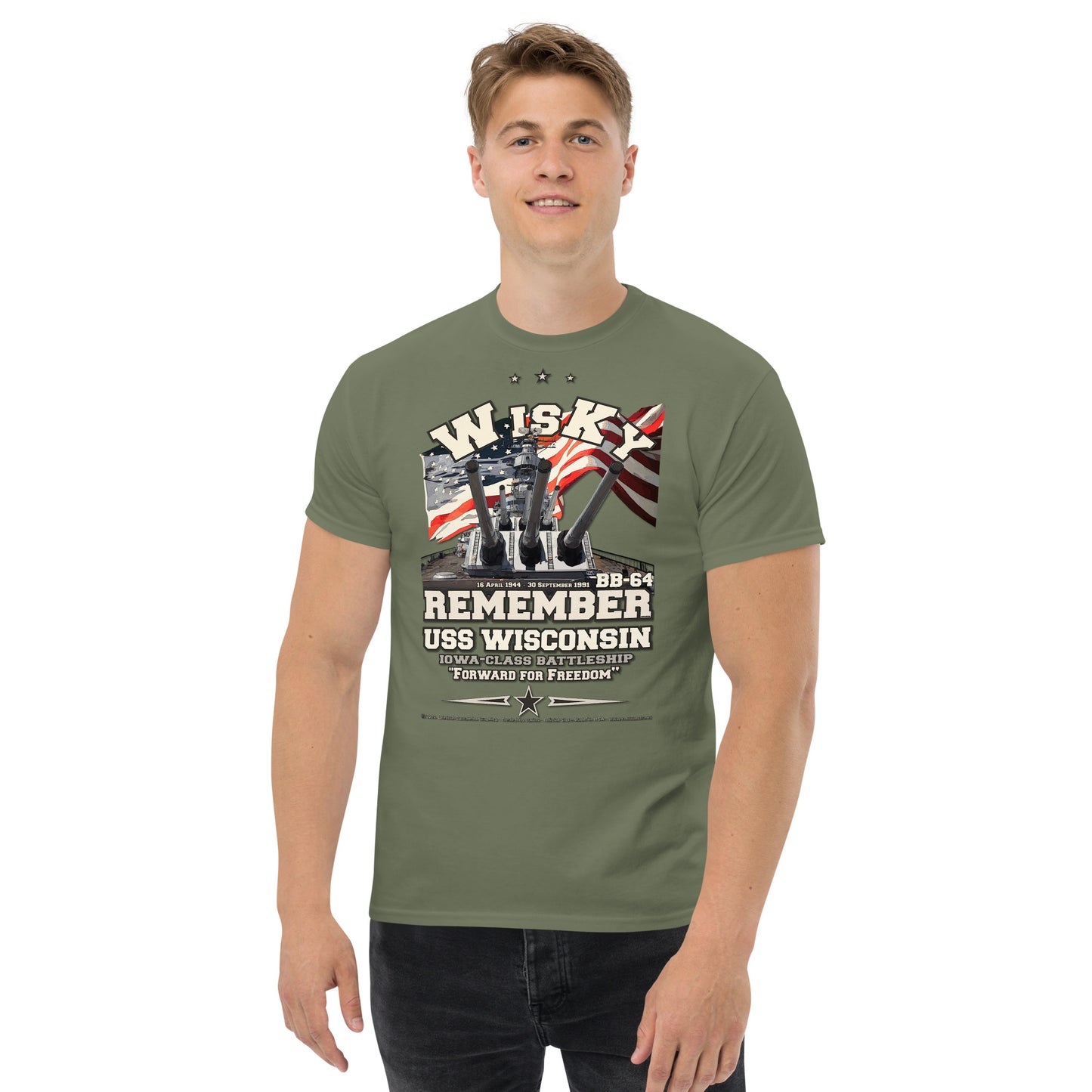 USS Wisconsin BB-64 Battleship t-shirt