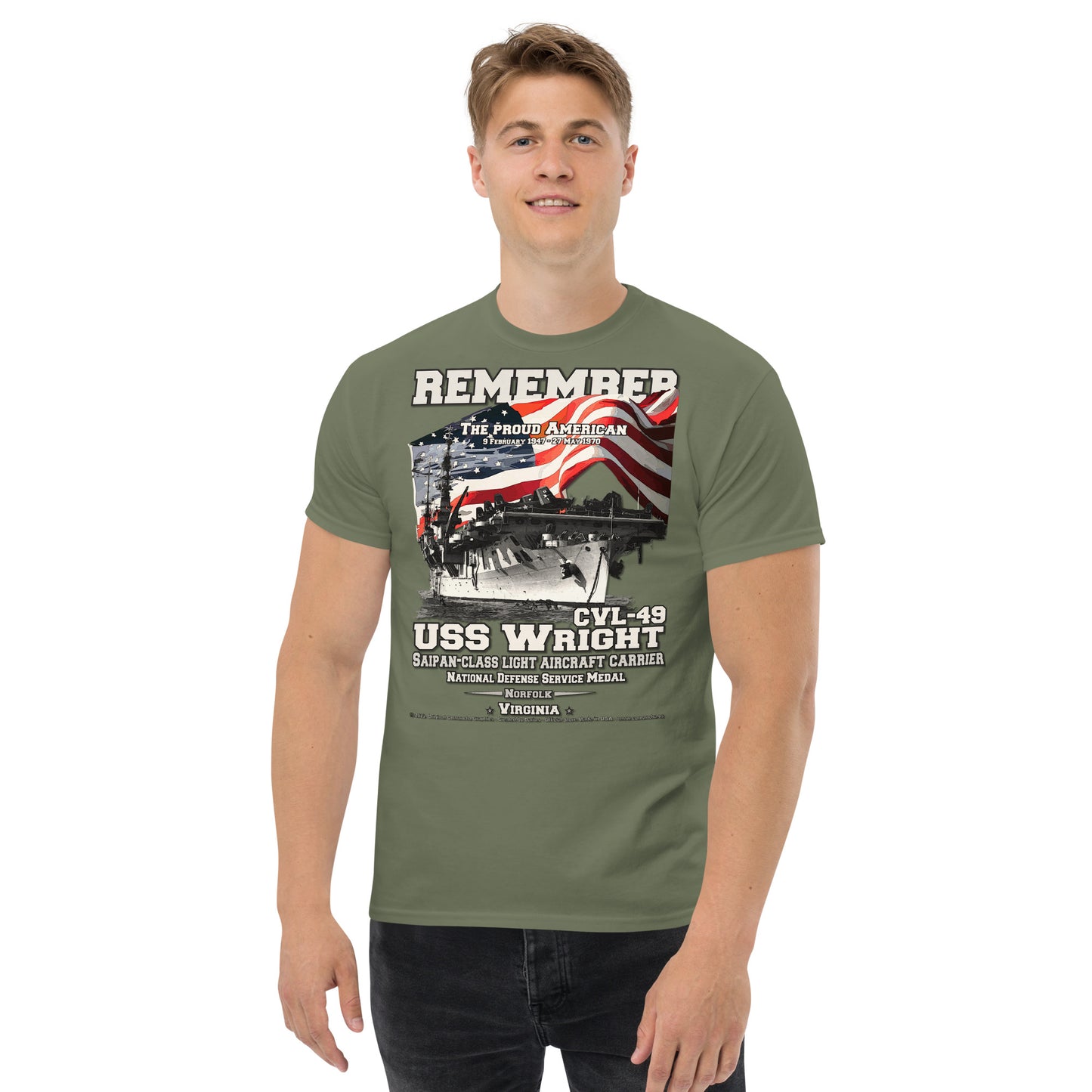 USS Wright CVL-49 Aircraft carrier T-shirt