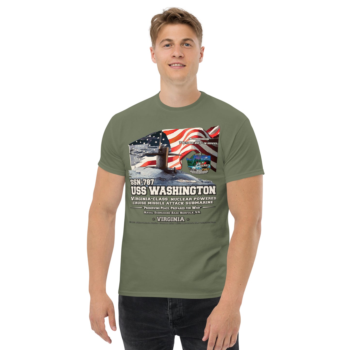 USS WASHINGTON SSN-787 Submarine T-shirt