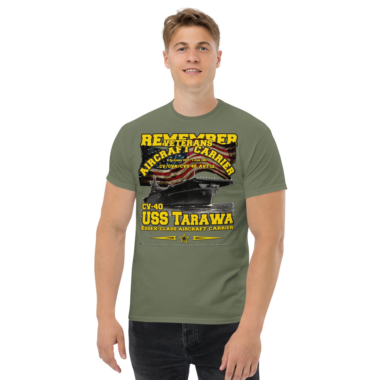 USS TARAWA CV-40 Aircraft Carrier t-shirt