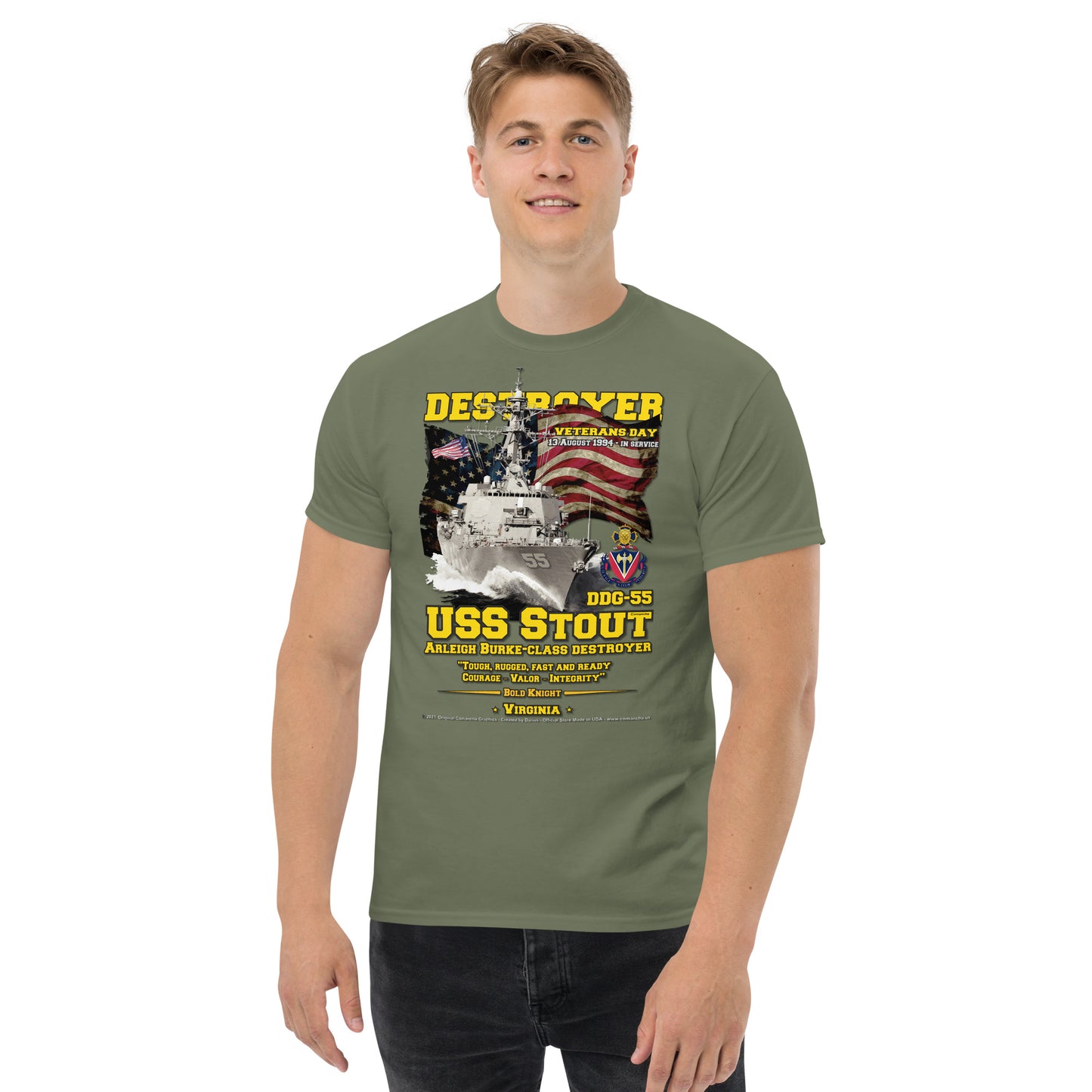 USS STOUT DDG-55 Destroyer Veterans t-shirt