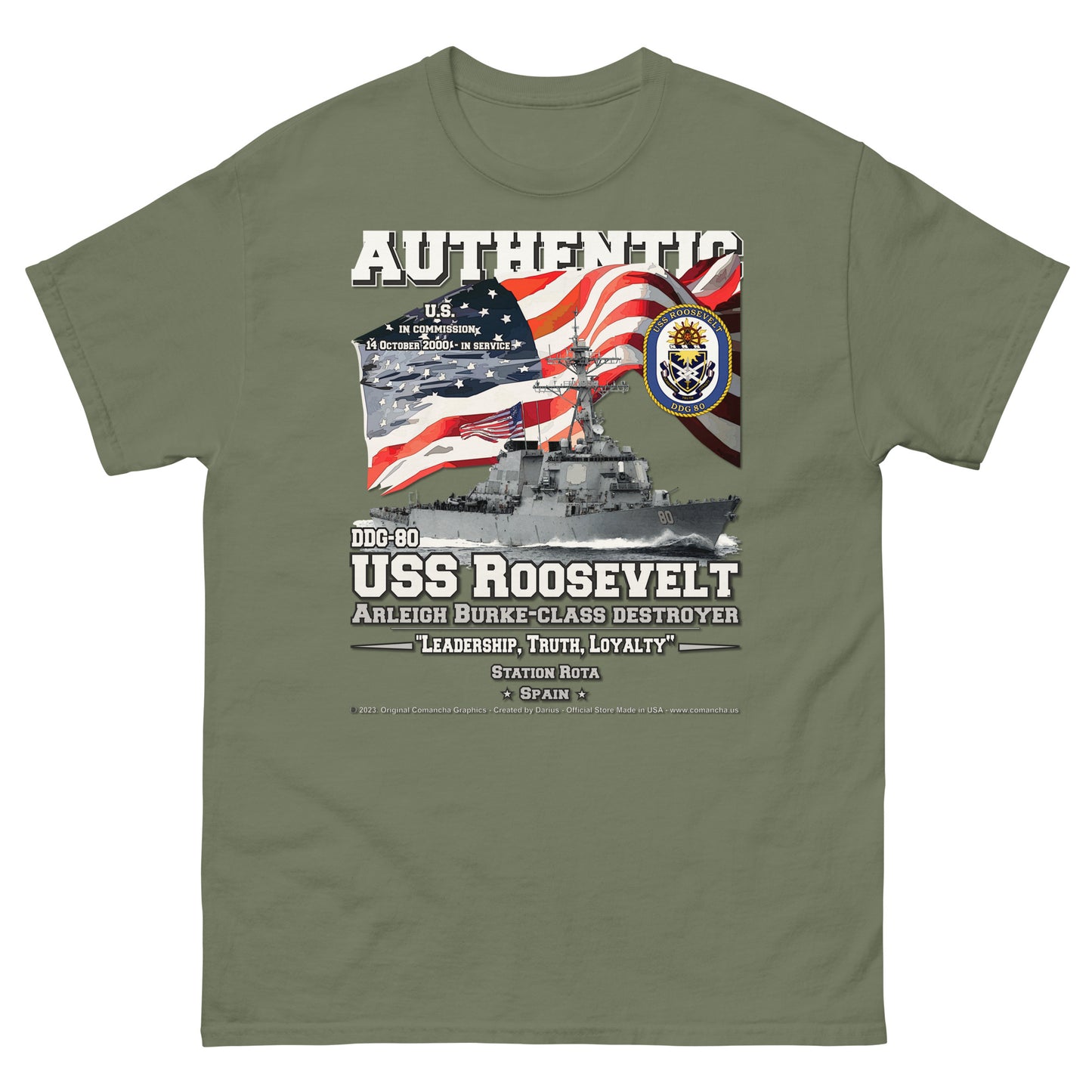 USS ROOSEVELT DDG-80 Destroyer T-shirt