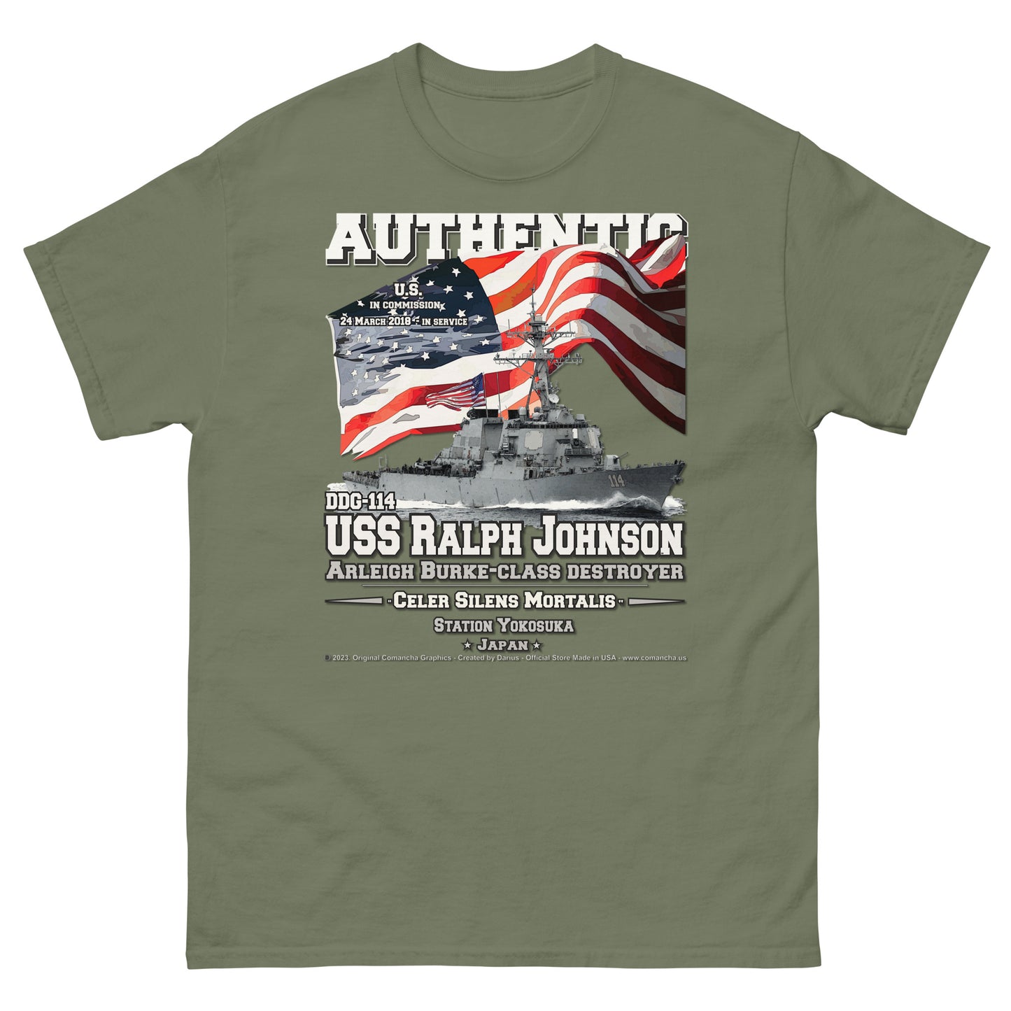 USS RALPH JOHNSON DDG-114 Destroyer T-Shirt