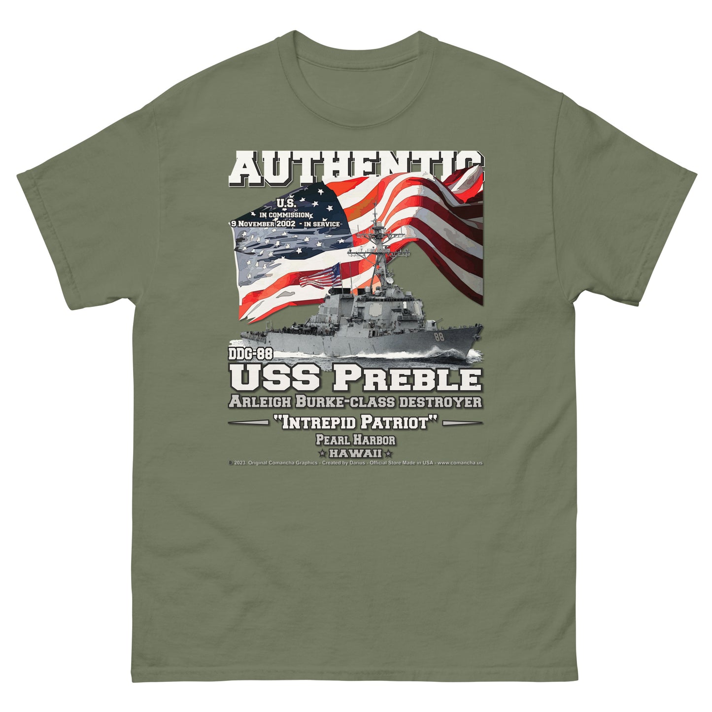 USS PREBLE DDG-88 Destroyer T-Shirt